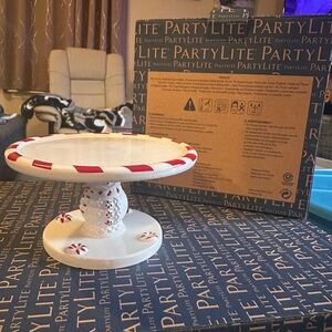 *RETIRED*  2016 PartyLite Mr. Frosty Pedestal Jar Holder